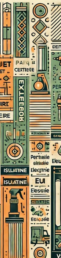 Icône 2D de pavés ou dallage pour travaux, dédiée à la réutilisation des restes de chantier, construction et rénovation