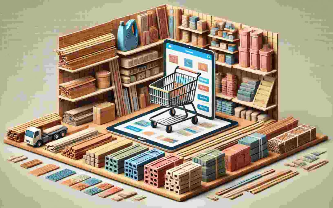 Illustration d'un guide pour trouver des matériaux de construction pas chers.