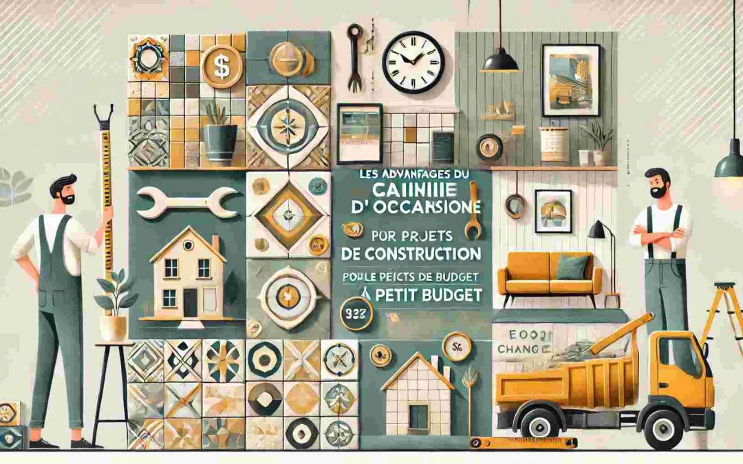 Illustration montrant les avantages du carrelage d'occasion pour les projets de construction à petit budget.