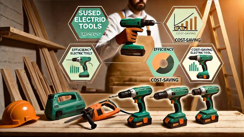 Illustration montrant les avantages des outils &eacute;lectriques d'occasion pour les professionnels.