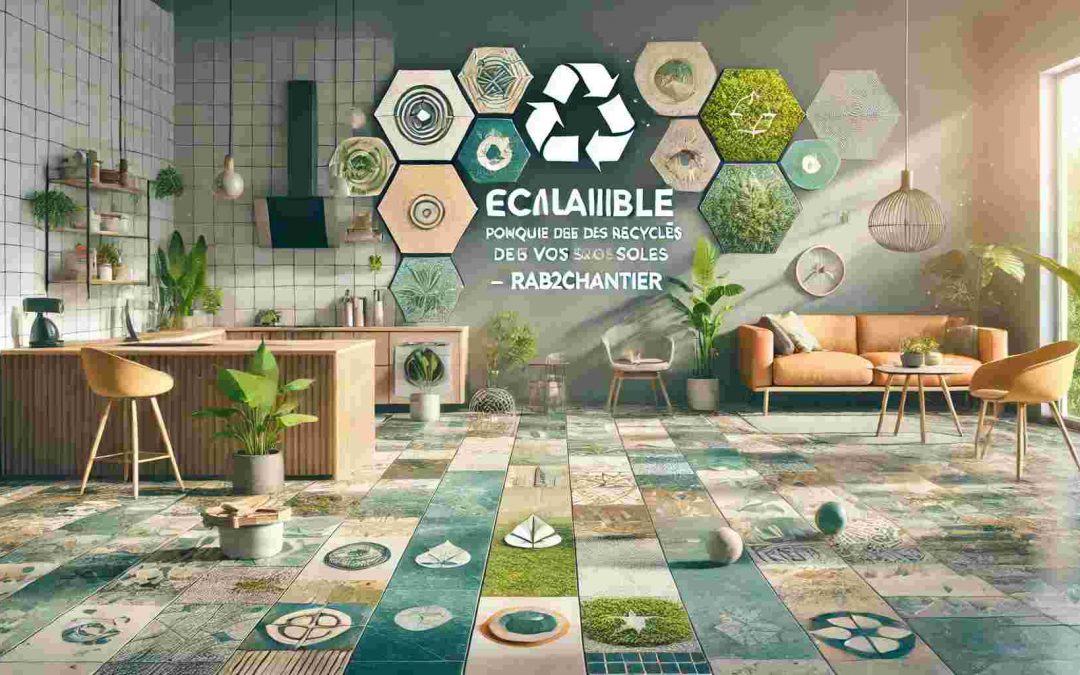 Illustration montrant pourquoi choisir des matériaux recyclés pour vos sols.