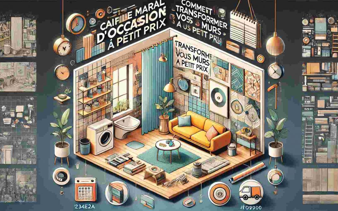 Illustration montrant comment transformer vos murs à petit prix avec du carrelage mural d'occasion.