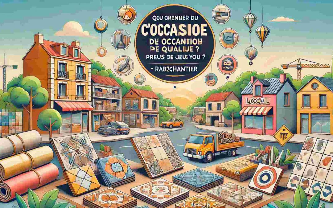 Illustration montrant où trouver du carrelage d'occasion de qualité près de chez vous.