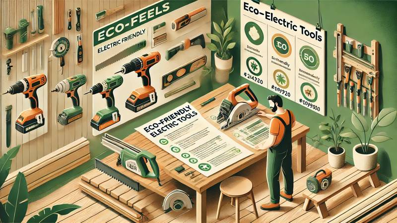 Illustration montrant comment choisir des outils électriques écologiques.