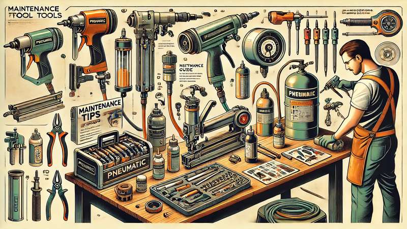 Illustration montrant comment entretenir vos outils pneumatiques.