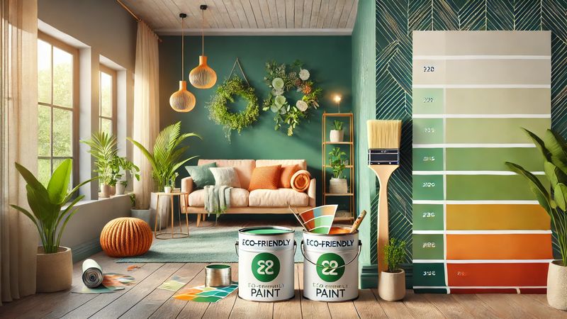 Illustration montrant comment r&eacute;nover vos murs avec de la peinture &eacute;cologique.