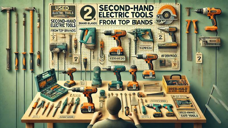 Illustration montrant comment trouver des outils électriques d'occasion de qualité.