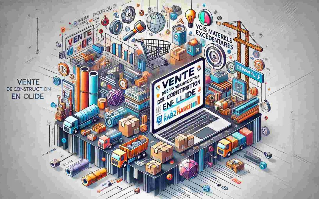 Illustration montrant pourquoi vendre des matériaux de construction excédentaires en ligne est une bonne idée.