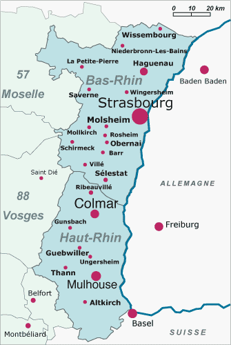 Carte interactive Alsace